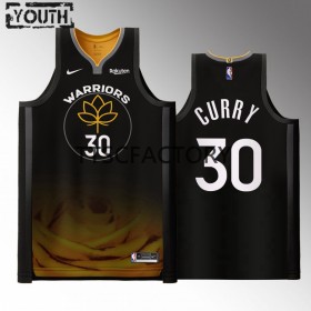 Dres Golden State Warriors Stephen Curry 30 Nike 2022-23 City Edition Crno Swingman - Dječji